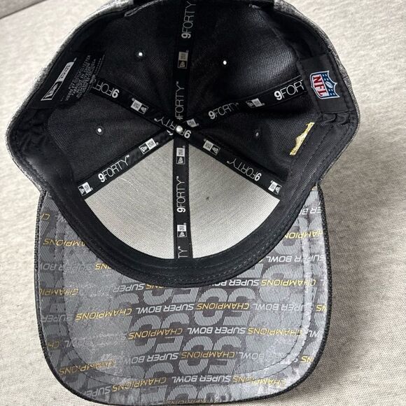 Denver Broncos Super Bowl 50 Champions Hat New Era 9Forty Gray Strap Back Adjust - Picture 6 of 7